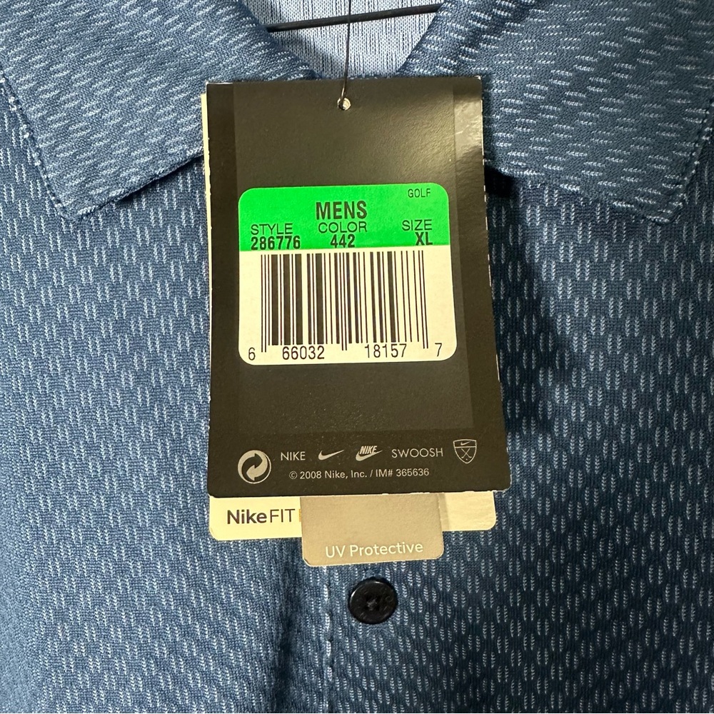 Nike Men's Navy Polo Shirt With Copenhagen Insignia on Sleeve - Picture 6 of 7
